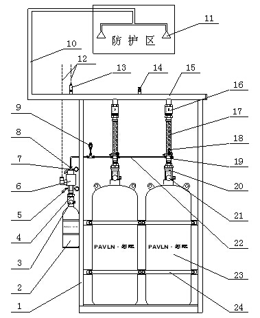 七氟丙烷灭火设备单元独立系统结构图