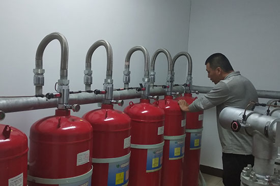 柜式七氟丙烷气体灭火系统，钢瓶压力偏低的时候怎么处理？